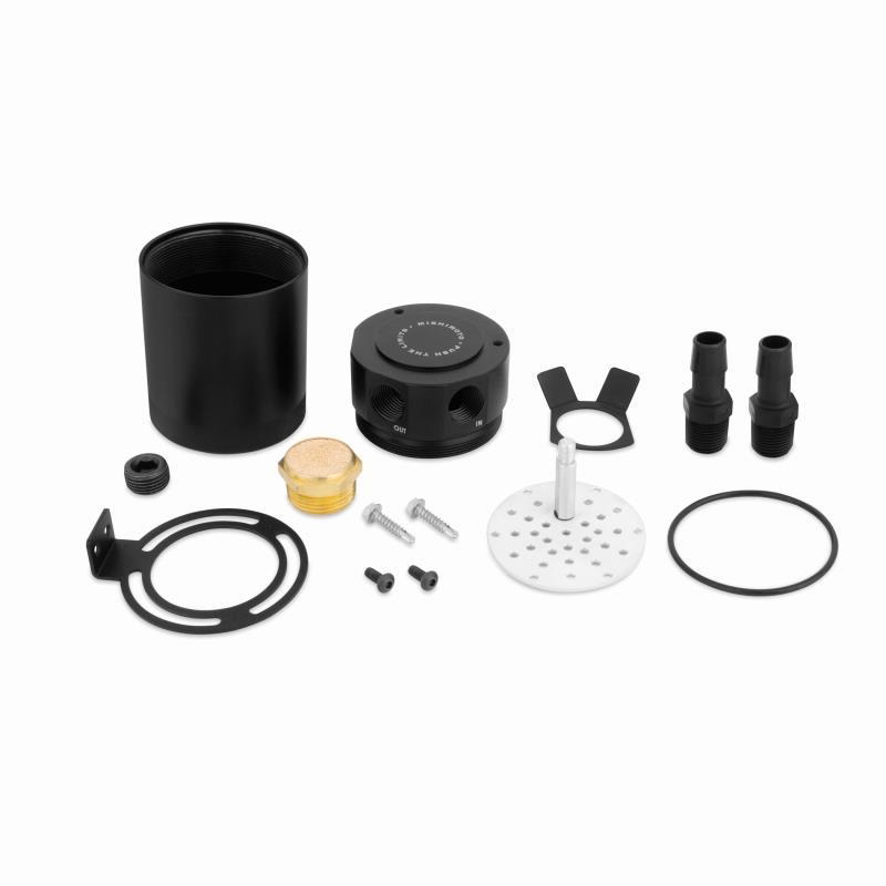 Mishimoto Compact Baffled Oil Catch Can, 2-Port - MMBCC-MSTWO-BK