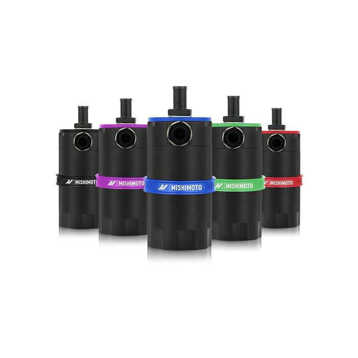 Mishimoto Mishimoto Baffled Oil Catch Can, Black - MMBCC-UNI-BK