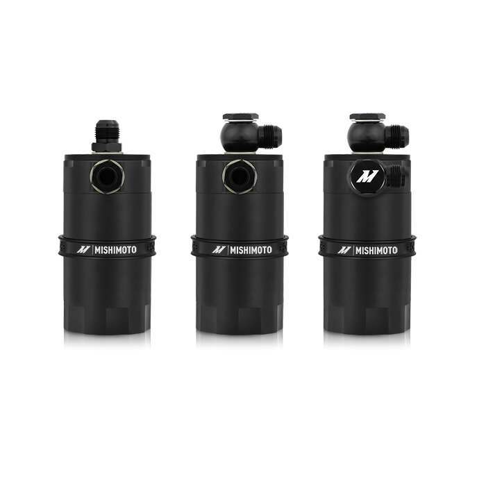 Mishimoto Mishimoto Baffled Oil Catch Can, Black - MMBCC-UNI-BK