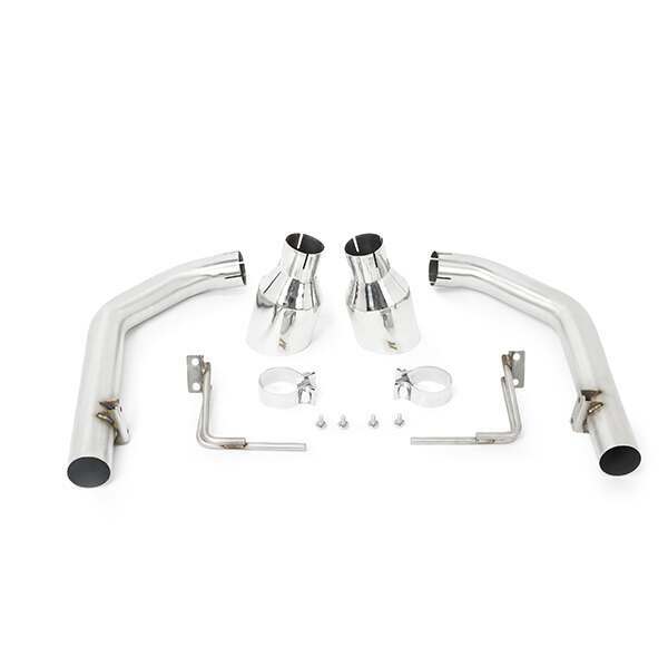 Mishimoto Race Axle-Back Exhaust With 4.5" Polished Tips 304 Stainless Steel (2015-2017 Mustang GT / 2026 Mustang GT Non Active) - MMEXH-MUS8-15ARP