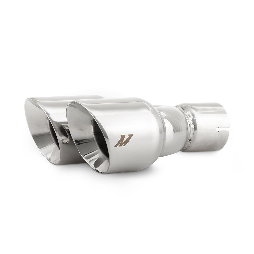 Mishimoto Dual Offset Exhaust Tips 2.5" Inlet 3" Outlet - MMEXH-TIP-FSTP