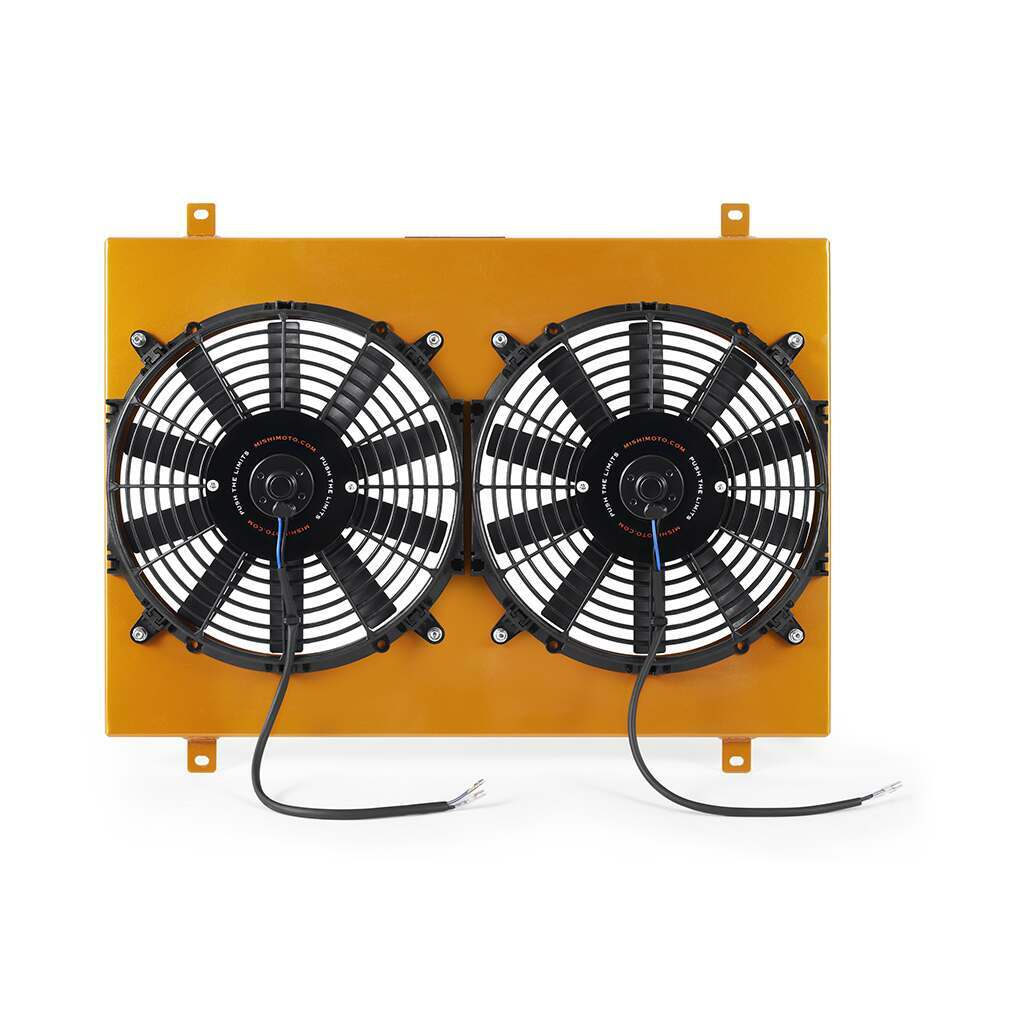 Mishimoto Performance Aluminum Radiator Fan Shroud Kit, Fits Ford Mustang 1979-1993, Gold - MMFS-MUS-79GD