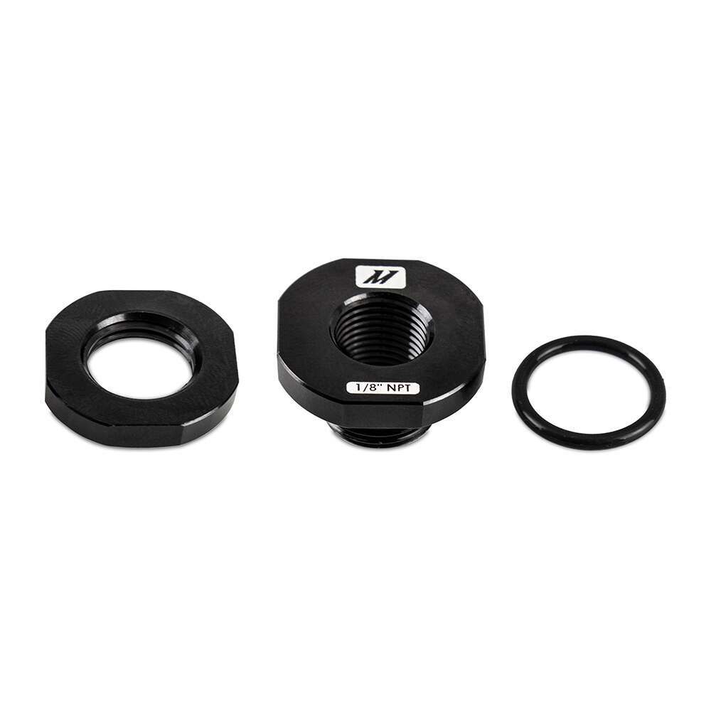 Mishimoto Aluminum 1/8"-Npt Add-On Bung For Hoses & Couplers, Black - MMFT-NZL-18BK