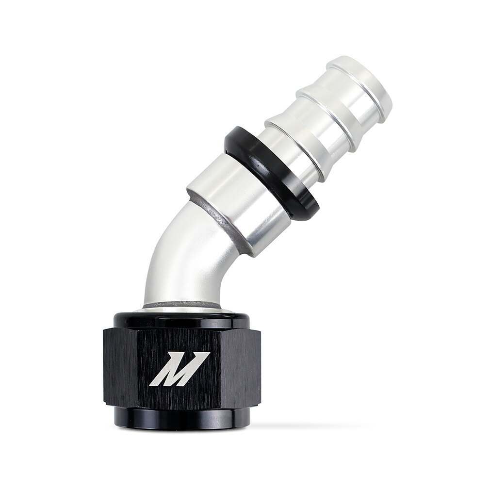 Mishimoto Push-Lock Fitting, -12An, 45-Degree - MMFT-PL-1245