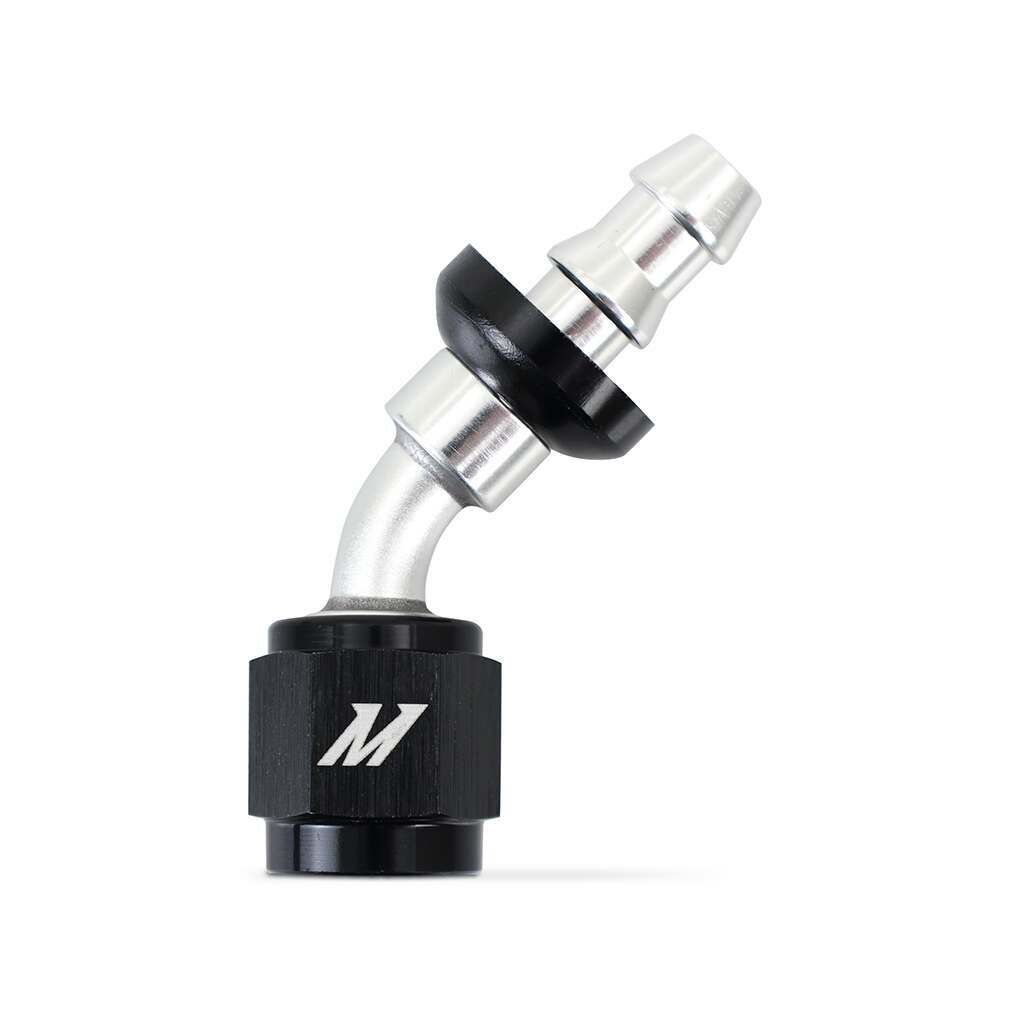 Mishimoto Push-Lock Fitting, -4An, 45-Degree - MMFT-PL-445