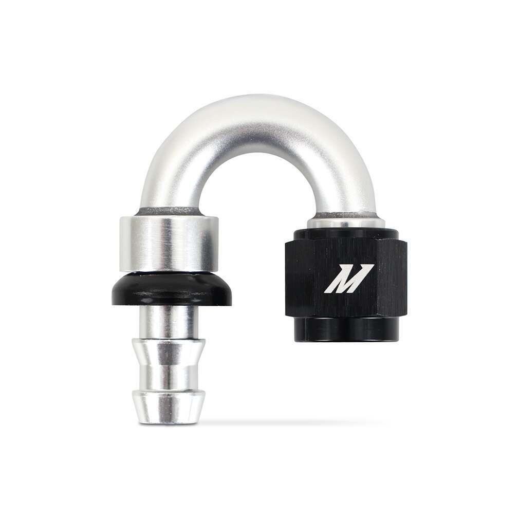 Mishimoto Push-Lock Fitting, -6An, 180-Degree - MMFT-PL-6180