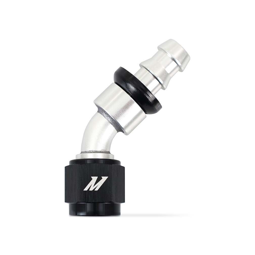 Mishimoto Push-Lock Fitting, -6An, 45-Degree - MMFT-PL-645