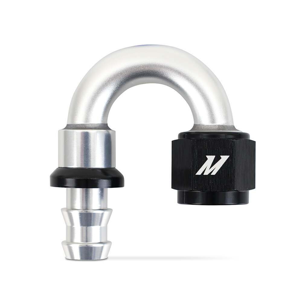 Mishimoto Push-Lock Fitting, -8An, 180-Degree - MMFT-PL-8180