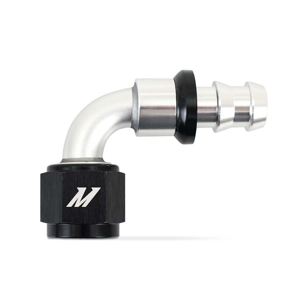 Mishimoto Push-Lock Fitting, -8An, 90-Degree - MMFT-PL-890