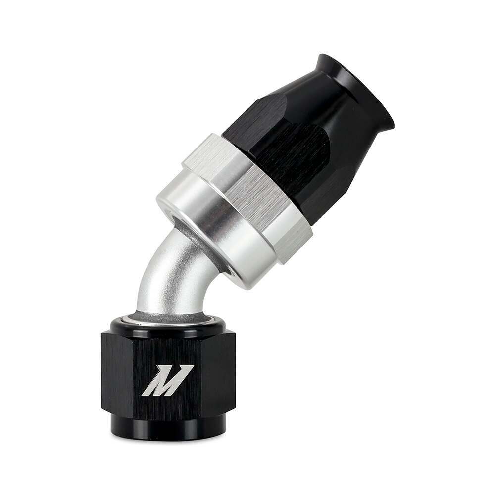 Mishimoto -8AN Braided Line Fitting, PTFE, 45 Degree - MMFT-SW-08P-45