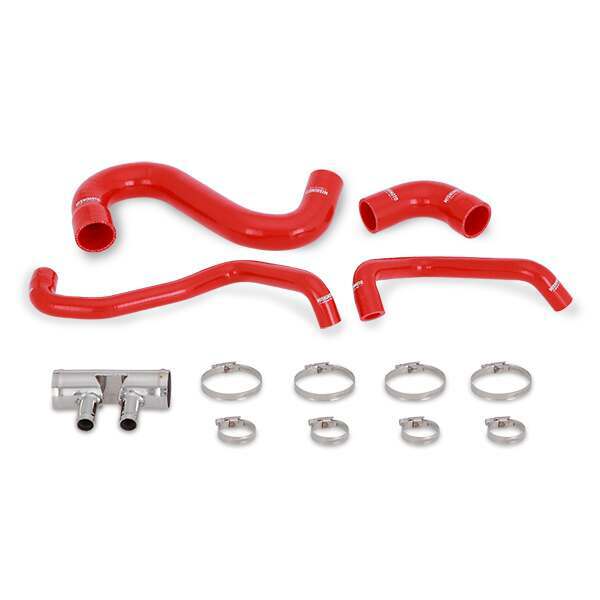 Mishimoto Ford Mustang GT Silicone Lower Radiator Hose, 2015+, Red (2015-2021 Mustang) - MMHOSE-MUS8-15LRD