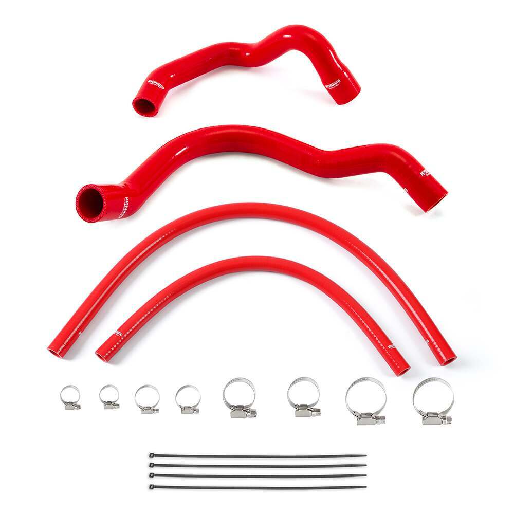 Mishimoto Jeep Cherokee XJ 4.0L Silicone Radiator and Heater Hose Kit, Red (1991-2001 Cherokee) - MMHOSE-XJ6-92KRD