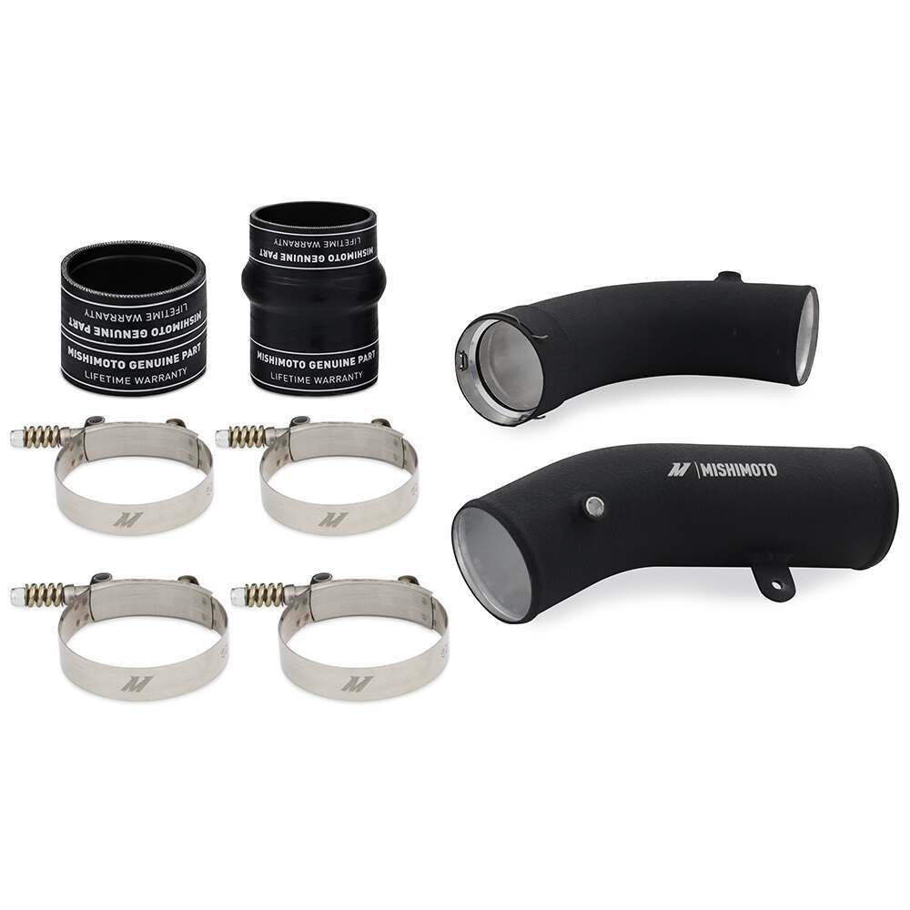 Mishimoto Cold-Side Intercooler Pipe and Boot Kit, fits 6.6L Duramax (L5P) '17-'19, Black - MMICP-DMAX-17CWBK