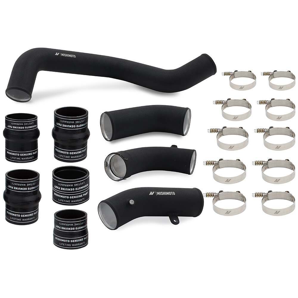 Mishimoto Intercooler Pipe and Boot Kit, fits Duramax (L5P) '17-'19, Black - MMICP-DMAX-17KWBK