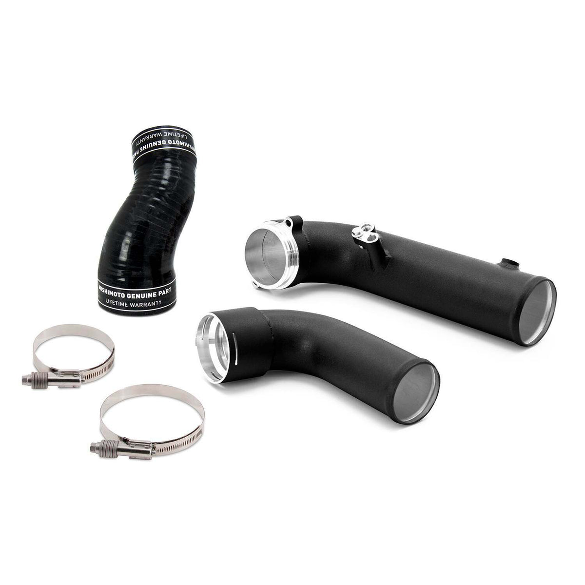 Mishimoto Performance Charge Pipe, Fits Toyota Gr Supra 3.0L 2020+, Micro-Wrinkle Black - MMICP-SUP-20BK