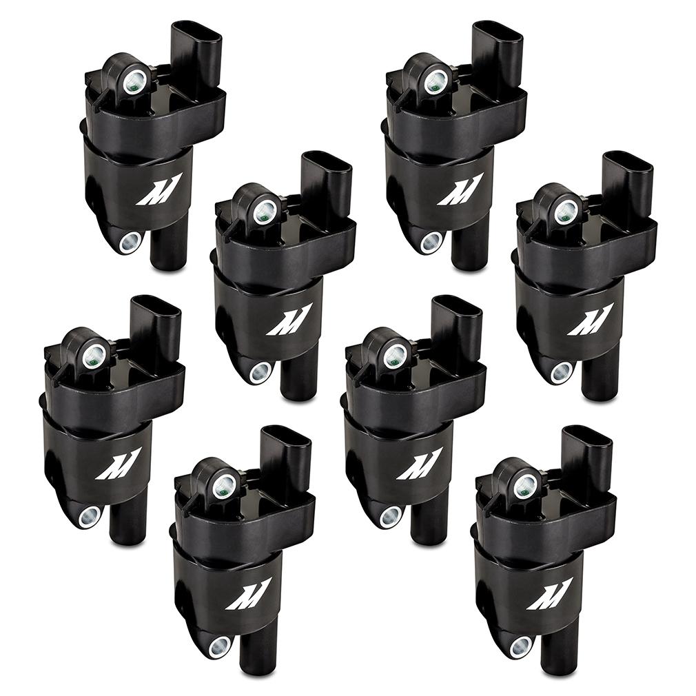 Mishimoto Ignition Coil Fits GM Ls2/Ls3/Ls4/Ls7/Ls9 (Round) Set Of 8 (2005-2020 Chevrolet, GMC, Hummer, Pontiac, Buick, Cadillac Fitment) - MMIG-LSRD-0708