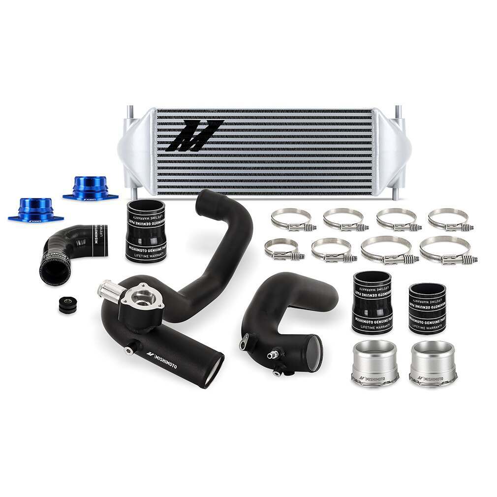 Mishimoto Intercooler Kit - Silver Core / Black Pipes (2021-2025 Bronco 2.3L) - MMINT-BR23-21KBSL