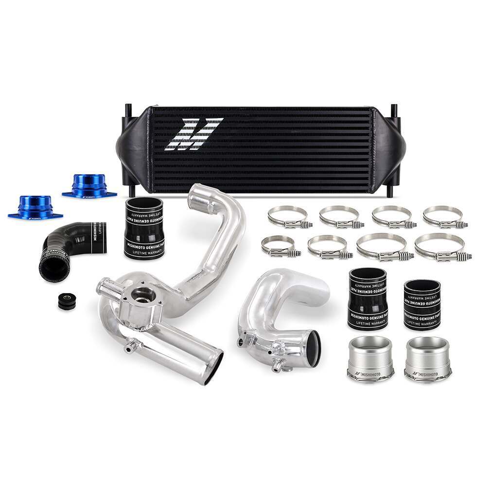 Mishimoto Performance Intercooler Kit, Ford Bronco 2.3L 2021+, Black Ic, Polished Ic Pipes - MMINT-BR23-21KPBK