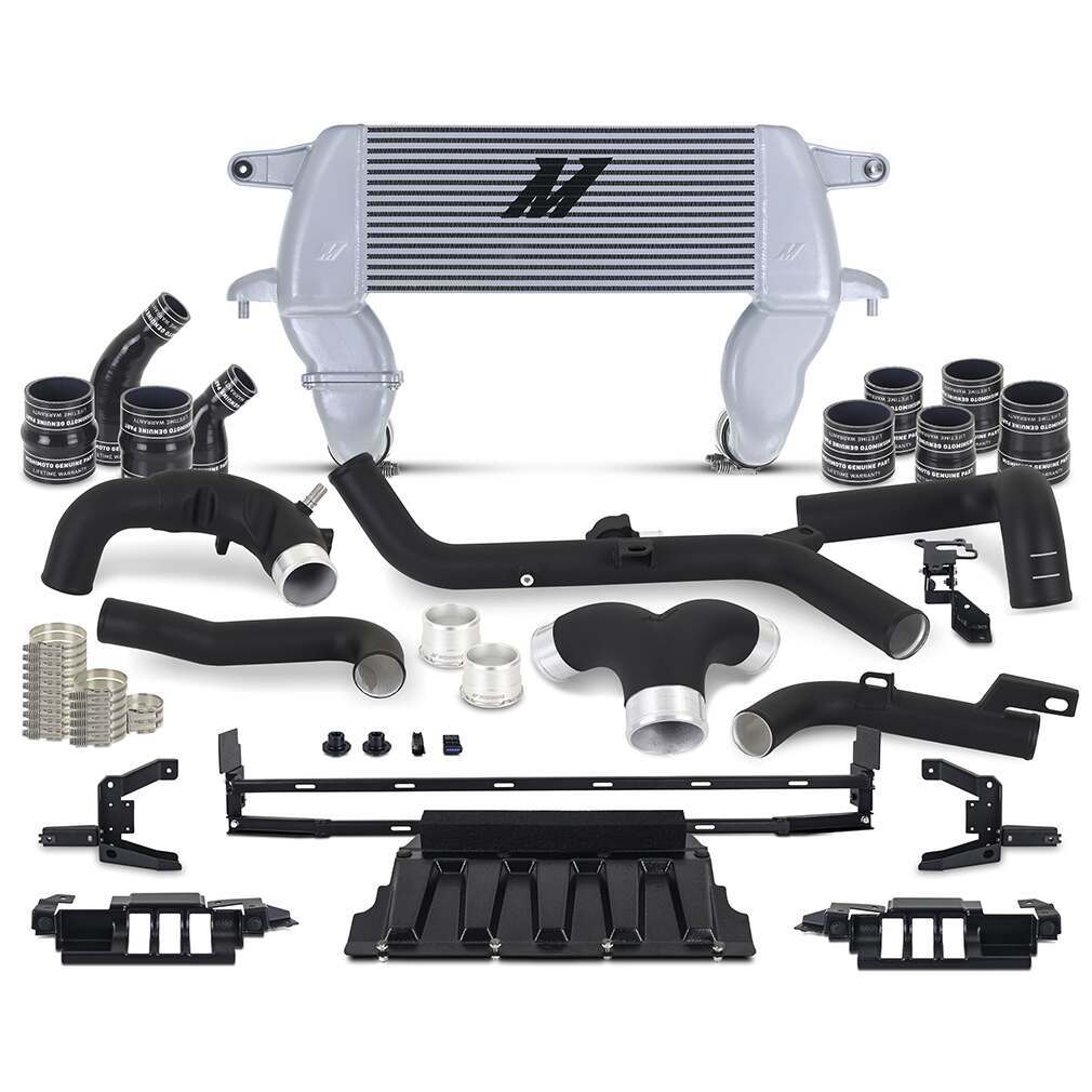 Mishimoto High-Mount Intercooler Kit, Fits 2021+ Ford Bronco 2.7L, Silver Intercooler - MMINT-BR27-21HKBKSL