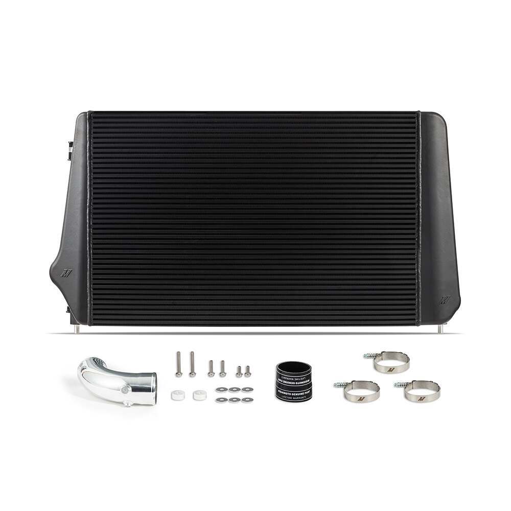 Mishimoto Performance Intercooler, fits Chevrolet/GMC 6.6L Duramax L5P 2017-2019, Black (2017-2019 Silverado 2500 HD, Silverado 3500 HD, Sierra 2500 HD, Sierra 3500 HD) - MMINT-DMAX-17BK