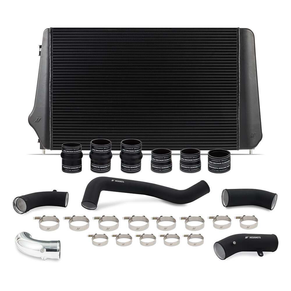 Mishimoto MMINT-DMAX-17KBKBK Duramax Intercooler Kit - Black w/ WBK Pipes (2017-2019 Chevrolet / GMC 6.6L Duramax L5P)