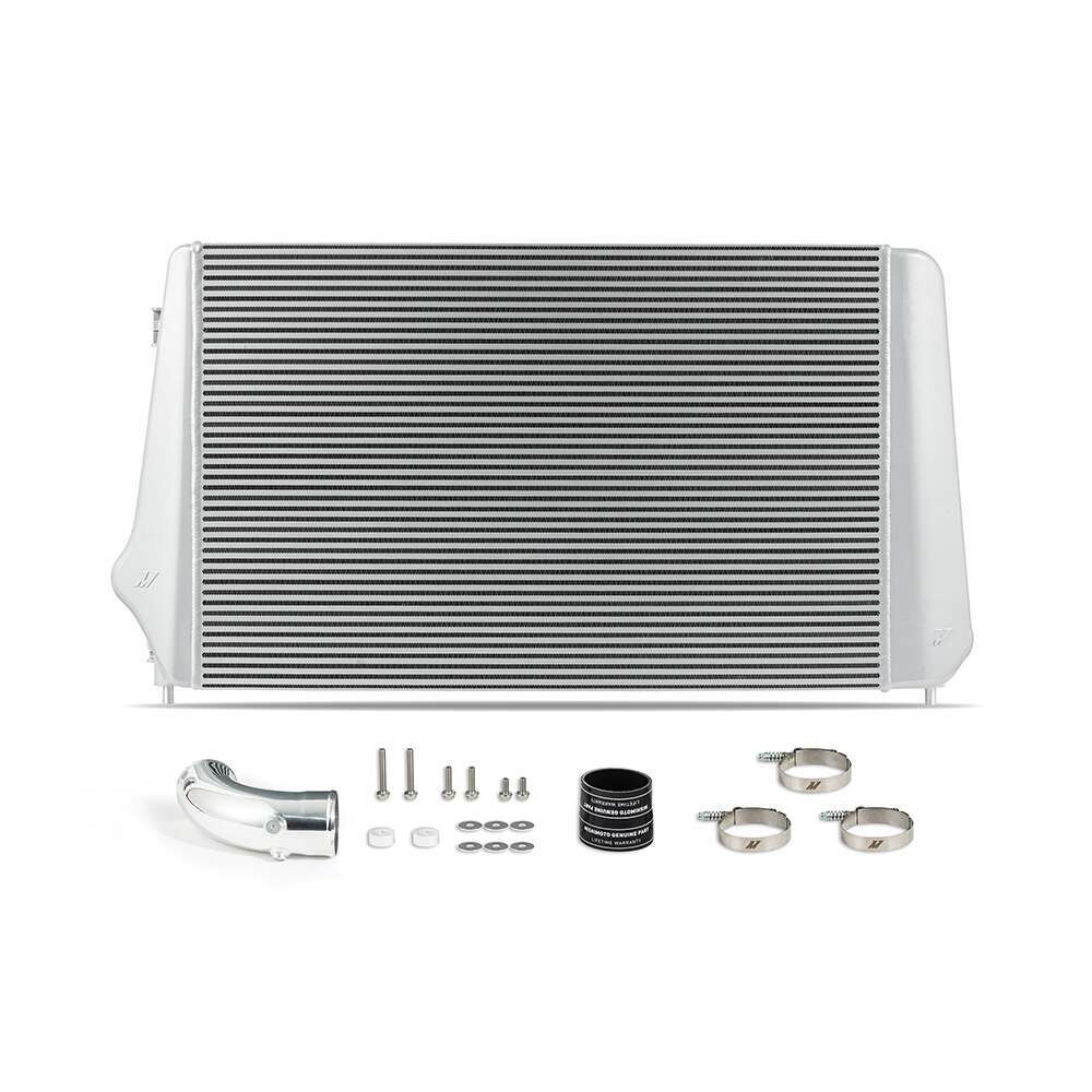 Mishimoto Performance Intercooler, fits Chevrolet/GMC 6.6L Duramax L5P 2017-2019, Silver (2017-2019 Silverado 2500 HD, Silverado 3500 HD, Sierra 2500 HD, Sierra 3500 HD) - MMINT-DMAX-17SL