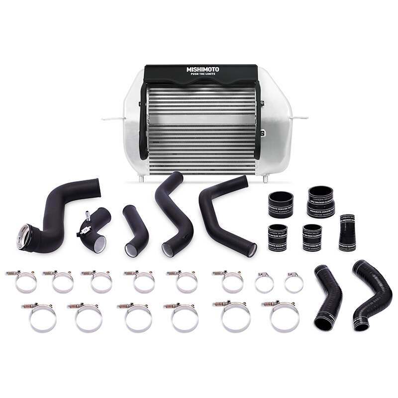 MISHIMOTO MMINT-F150-11KBSL 2011-2014 FORD F-150 ECOBOOST PERFORMANCE INTERCOOLER KIT (SILVER INTERCOOLER / WRINKLE BLACK PIPES)