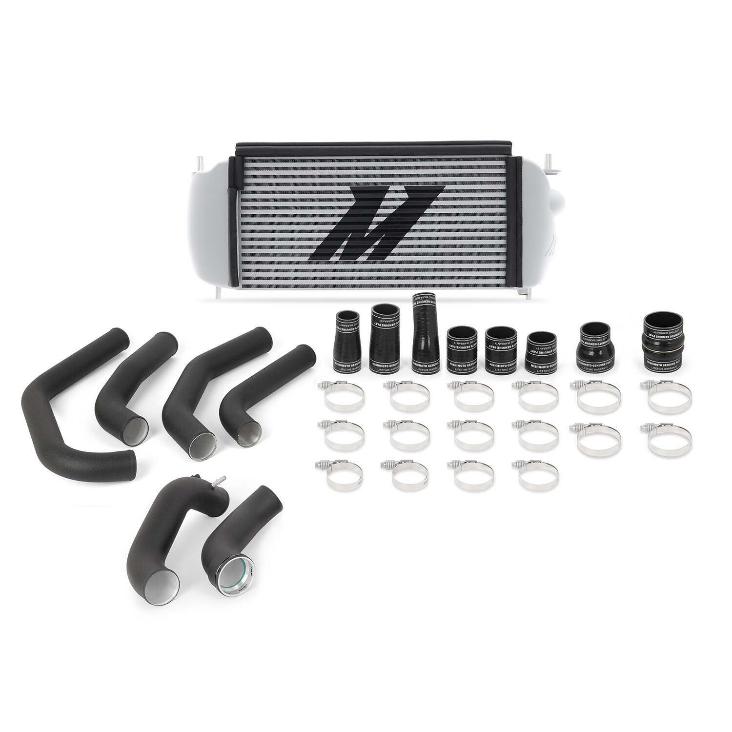 MISHIMOTO MMINT-F27T-15KBSL 2015-2017 FORD F-150 2.7L ECOBOOST PERFORMANCE INTERCOOLER KIT (SILVER INTERCOOLER / WRINKLE BLACK PIPES)