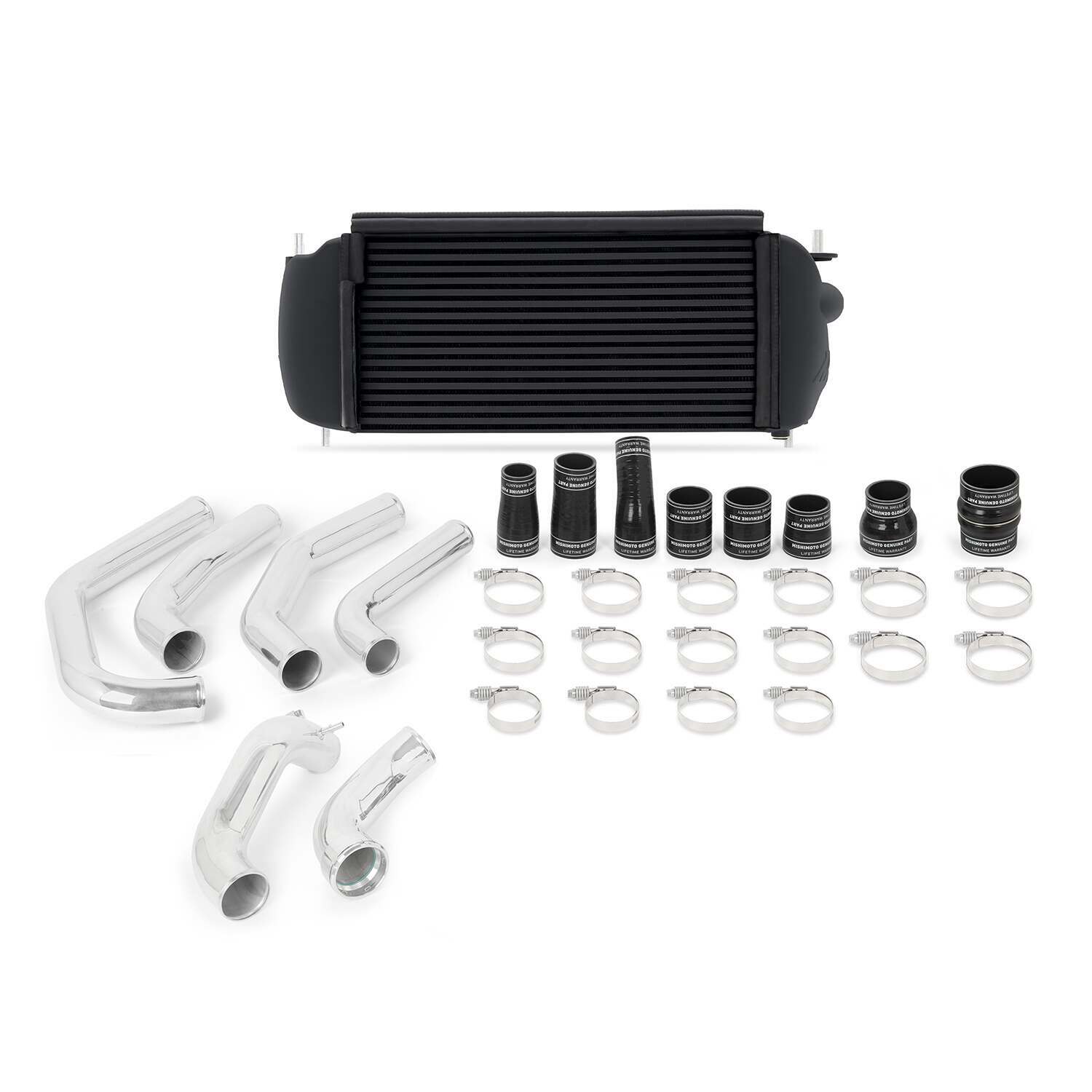 MISHIMOTO MMINT-F27T-15KPBK 2015-2017 FORD F-150 2.7L ECOBOOST PERFORMANCE INTERCOOLER KIT (BLACK INTERCOOLER / POLISHED PIPES)