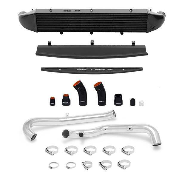 Mishimoto Ford Fiesta ST Intercooler Kit, 2014-2019 Polished Pipes, Black Cooler (2014-2016 Fiesta) - MMINT-FIST-14KPBK