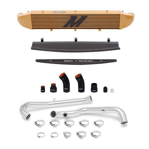 Mishimoto Ford Fiesta ST Intercooler Kit, 2014-2019 Polished Pipes, Gold Cooler (2014-2016 Fiesta) - MMINT-FIST-14KPG