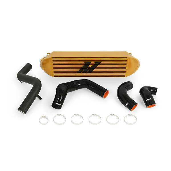 Mishimoto Ford Focus ST Intercooler Kit, 2013-2018, Gold Cooler, Black Pipes (2013-2018 Focus) - MMINT-FOST-13KBGD