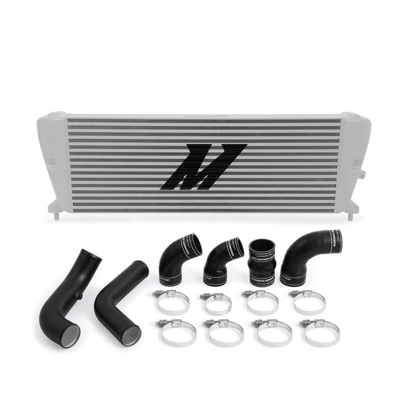 Mishimoto Ford Ranger 3.2L Diesel Intercooler Kit, 2011+, Silver Intercooler, Black Pipes - MMINT-RGR-11KSLBK