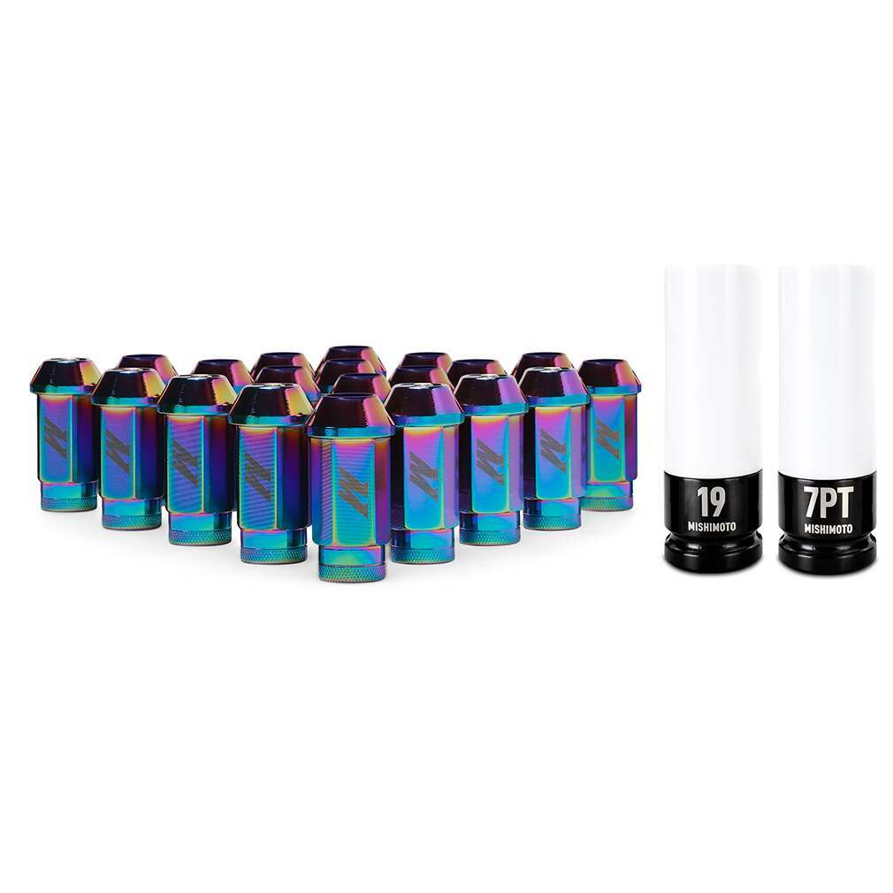 Mishimoto Aluminum Locking Lug Nuts 1/2 X 20, 23pc Set, Neo Chrome - MMLG-1220-23LNC