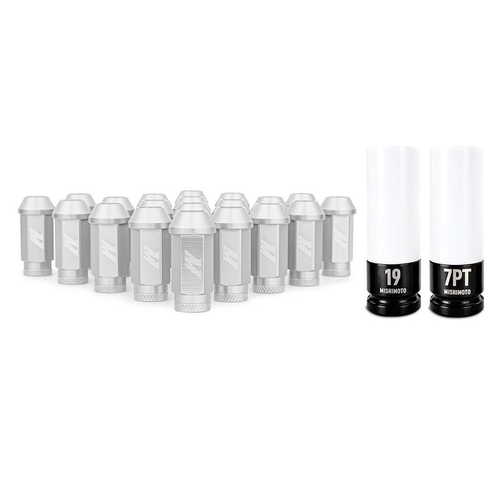 Mishimoto Aluminum Locking Lug Nuts M12X1.5, 20pc Set, Silver - MMLG-15-20LSL