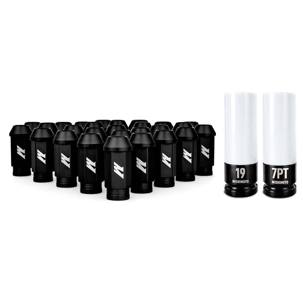 Mishimoto Aluminum Locking Lug Nuts, M12 X 1.5, Fits Ford Bronco 2021+, Black - MMLG-15-27LBK