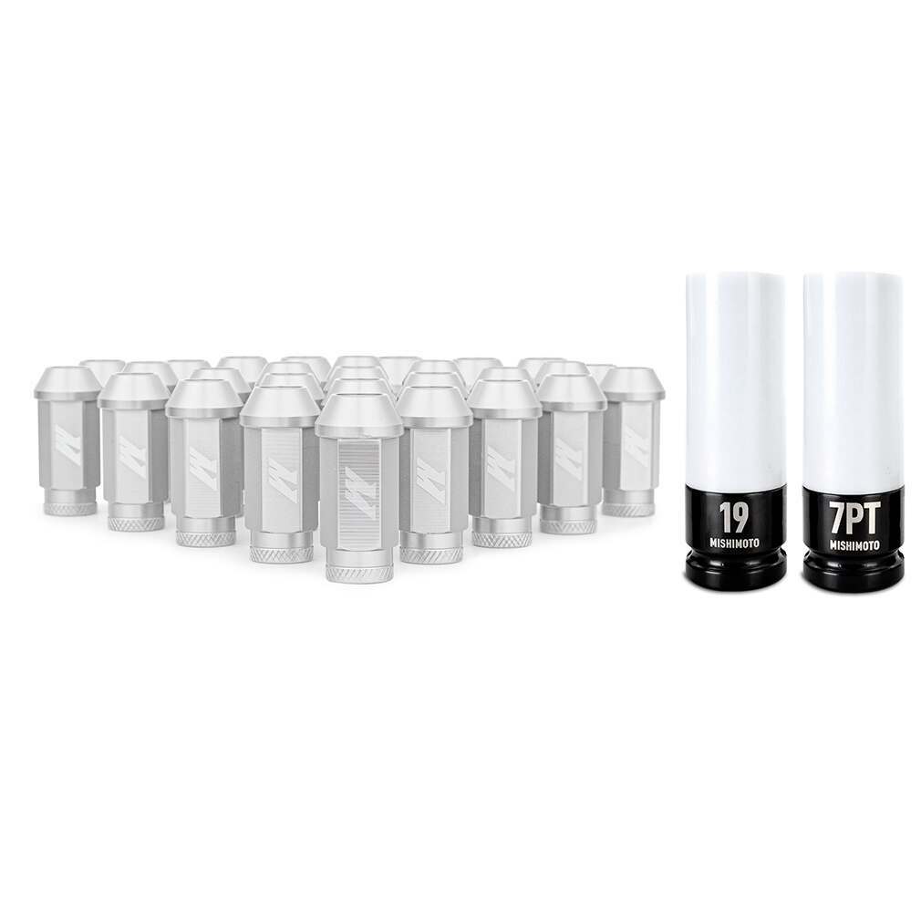 Mishimoto Aluminum Locking Lug Nuts, M12 X 1.5, Fits Ford Bronco 2021+, Silver - MMLG-15-27LSL