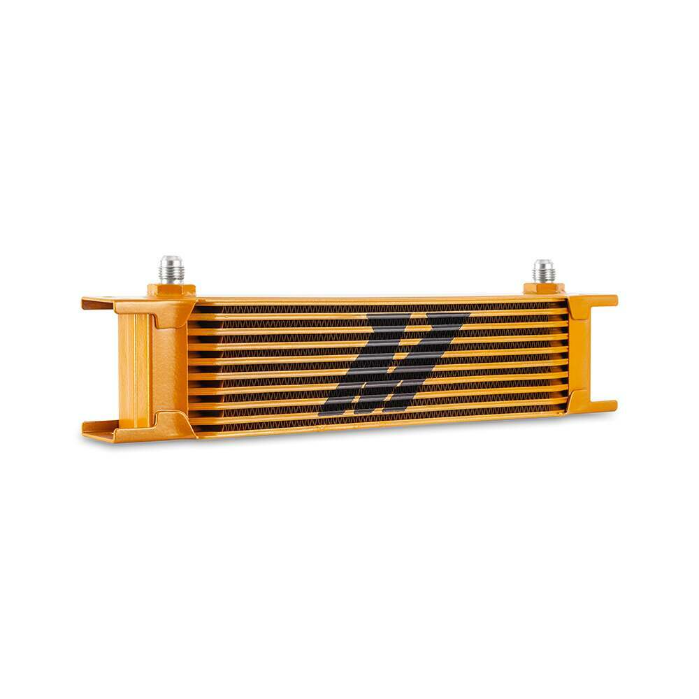 Mishimoto Universal 10-Row Oil Cooler, -6AN, Gold - MMOC-10-6GD