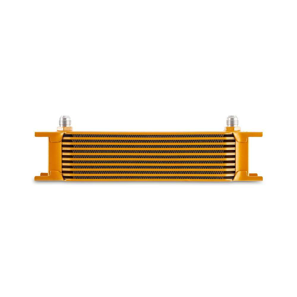 Mishimoto Universal 10-Row Oil Cooler, -8An, Gold - MMOC-10-8GD