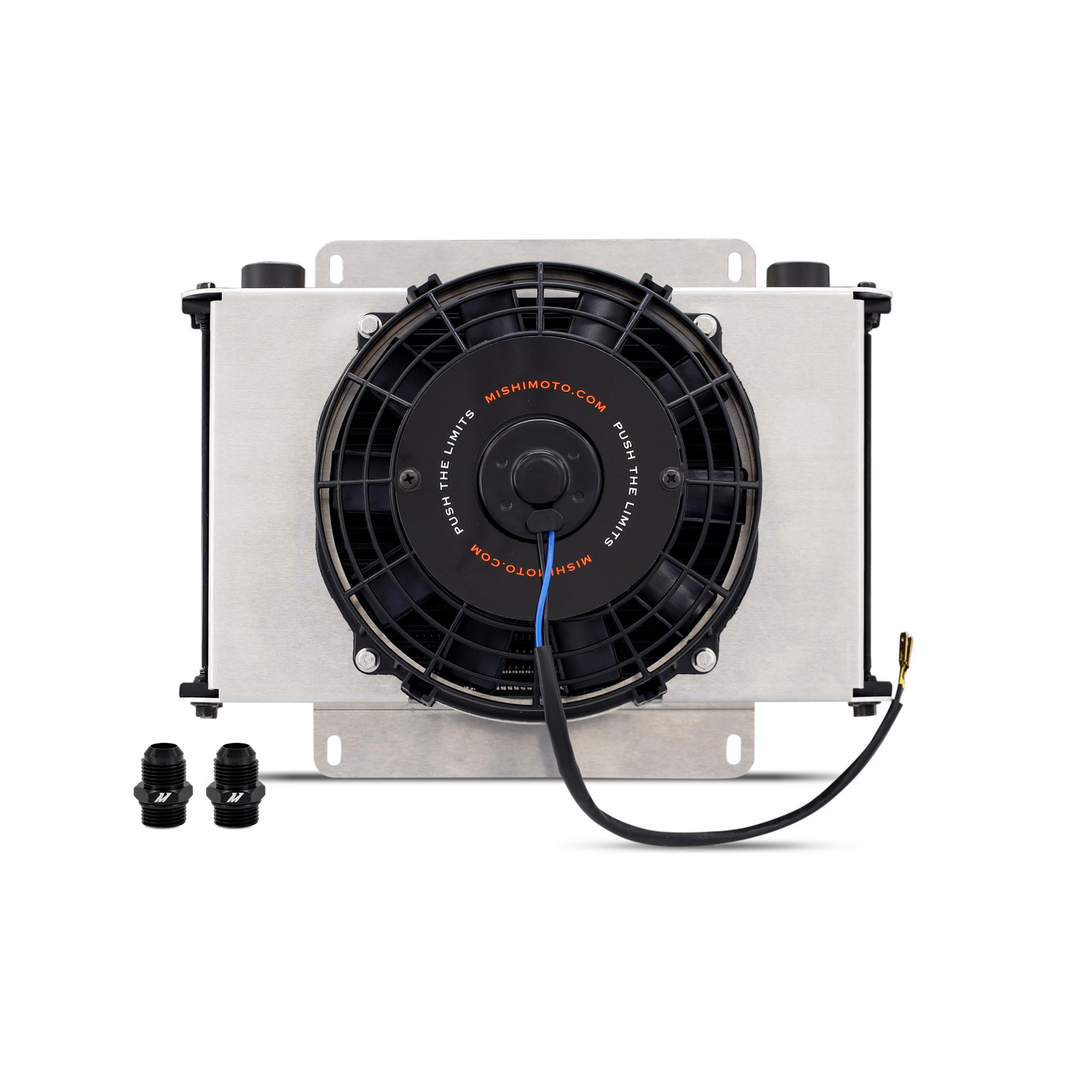 Mishimoto Universal Oil Cooler Kit 25-Row Cooler With 8" Fan - MMOC-25-K