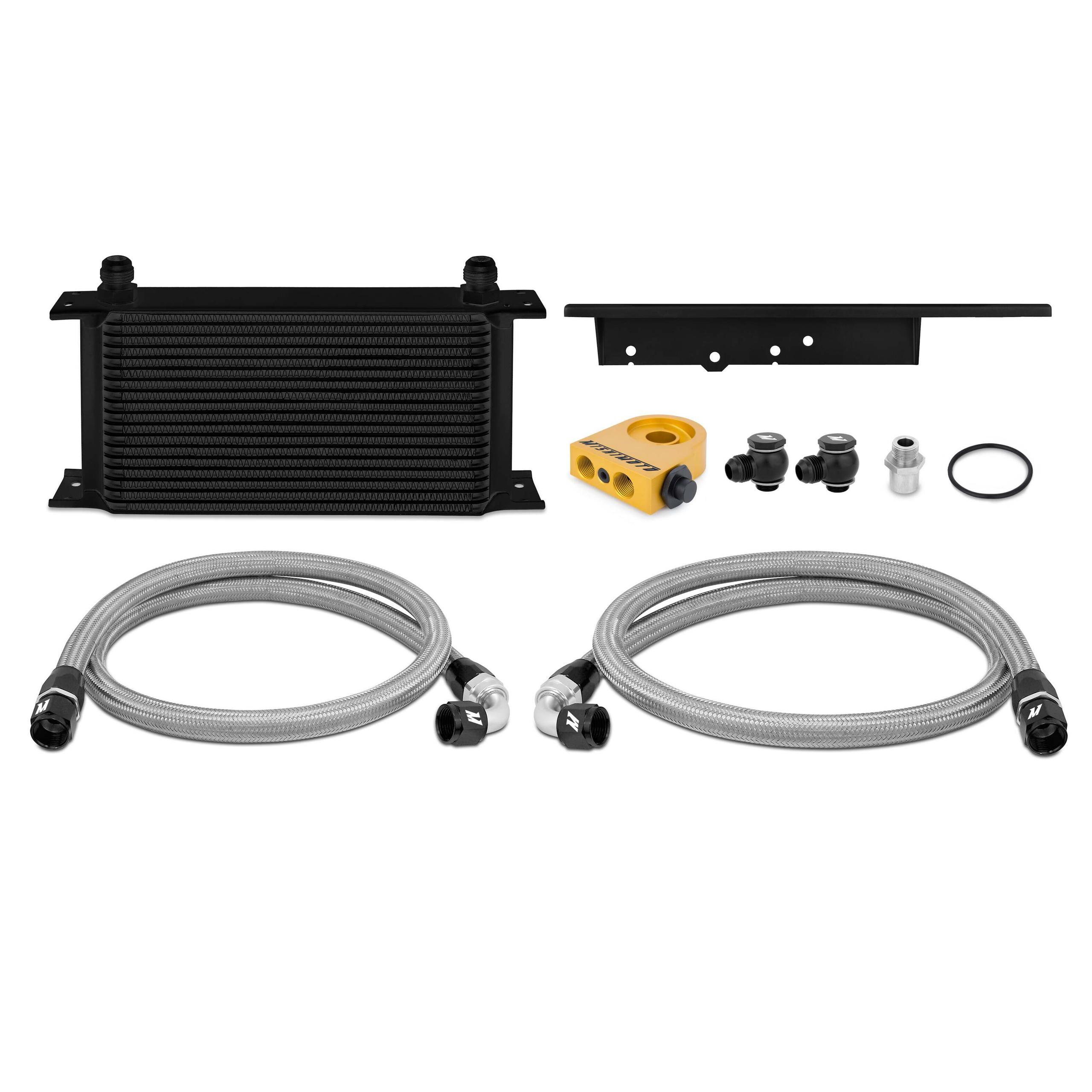 Mishimoto 2003-2009 Nissan 350Z/2003-2007 Infiniti G35 Coupe Thermostatic Oil Cooler, Blk (2003-2007 G35,2003-2009 350Z) - MMOC-350Z-03TBK