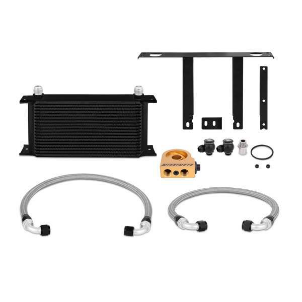 Mishimoto Hyundai Genesis Coupe 2.0T Thermostatic Oil Cooler Kit, Black (2010-2012 Genesis Coupe) - MMOC-GEN4-10TBK