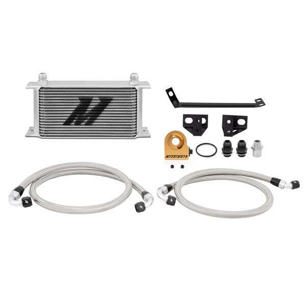 Mishimoto Ford Mustang EcoBoost Thermostatic Oil Cooler Kit, 2015-2017, Silver (2015-2018 Mustang) - MMOC-MUS4-15T