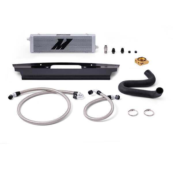 Mishimoto Ford Mustang GT Silver Oil Cooler Kit, 2015-2017 (2015-2017 Mustang) - MMOC-MUS8-15T