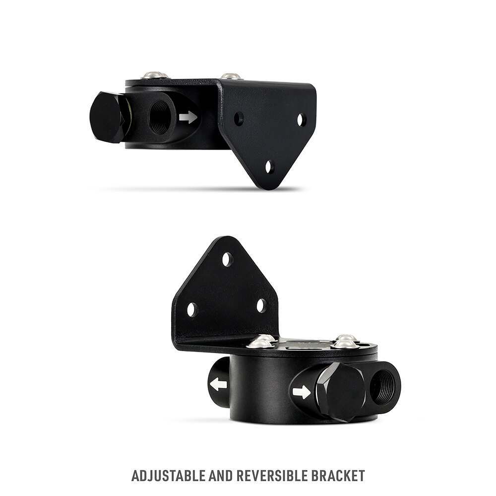 Mishimoto Remote Oil Filter Mount, M22 X 1.5 Filter Thread, Black - MMOC-RFH-M22BK