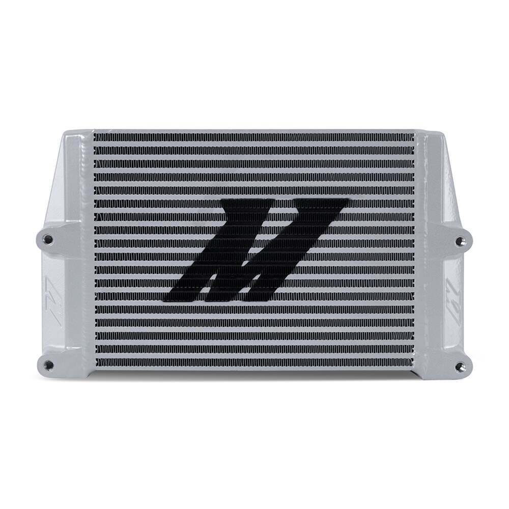 Mishimoto Universal Heavy-Duty Bar-And-Plate Oil Cooler, 10", Same-Side Outlets, Silver - MMOC-SSO-10SL