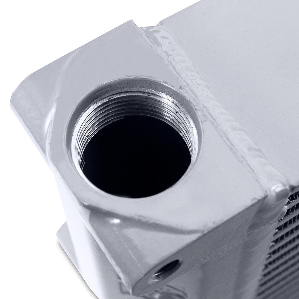 Mishimoto Universal Heavy-Duty Bar-And-Plate Oil Cooler, 17", Same-Side Outlets, Silver - MMOC-SSO-17SL