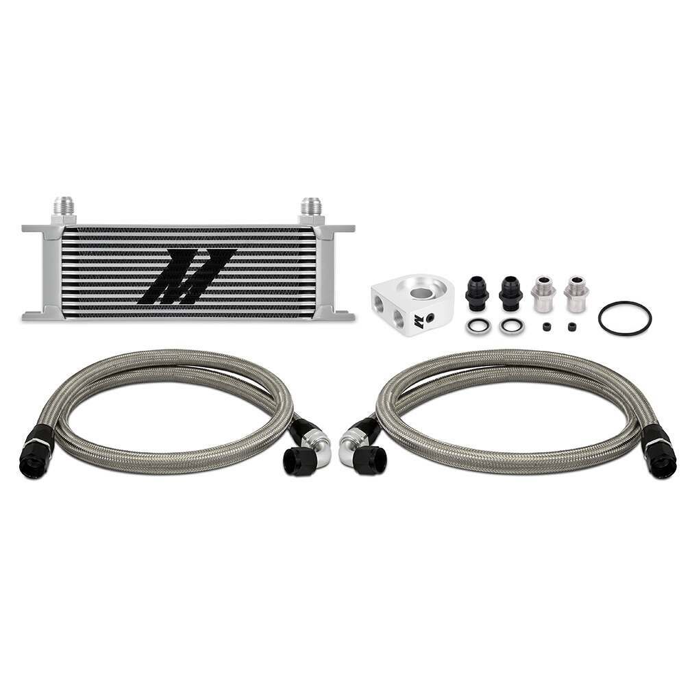 Mishimoto Universal Oil Cooler Kit, 13-Row, Silver - MMOC-U13SL