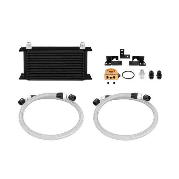 Mishimoto Jeep Wrangler JK Thermostatic Oil Cooler Kit, Black, 2007-2011 (2007-2011 Wrangler) - MMOC-WRA-07TBK