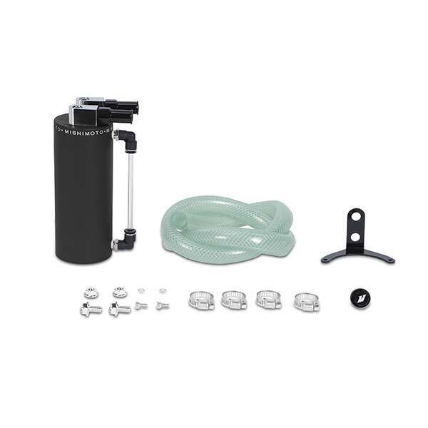 Mishimoto Aluminum Oil Catch Can - Small, Wrinkle Black - MMOCC-SAWBK